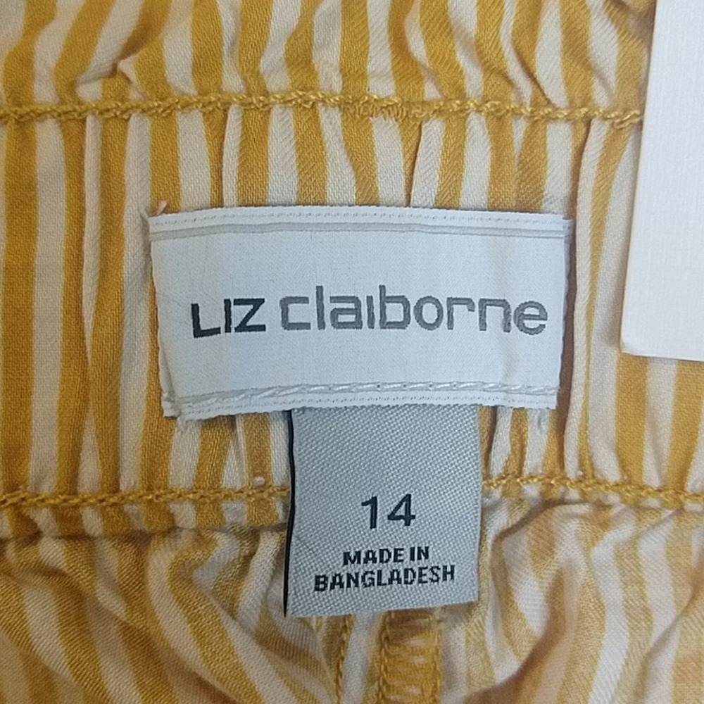 Liz Claiborne Paperbag Tie Waist Cotton Shorts 14 - Picture 2 of 11